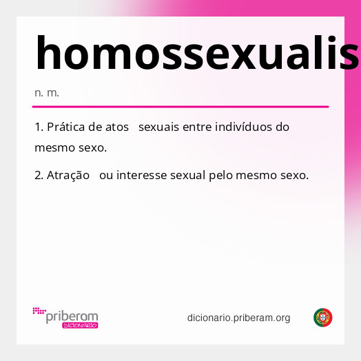 Significado de homossexualismo
