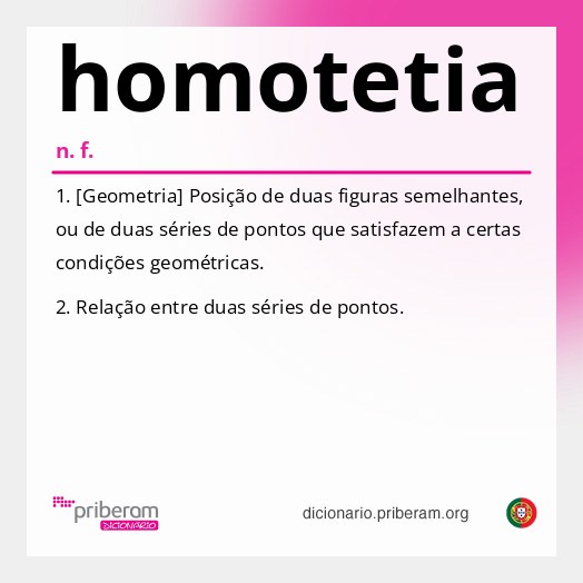 Significado de homotetia