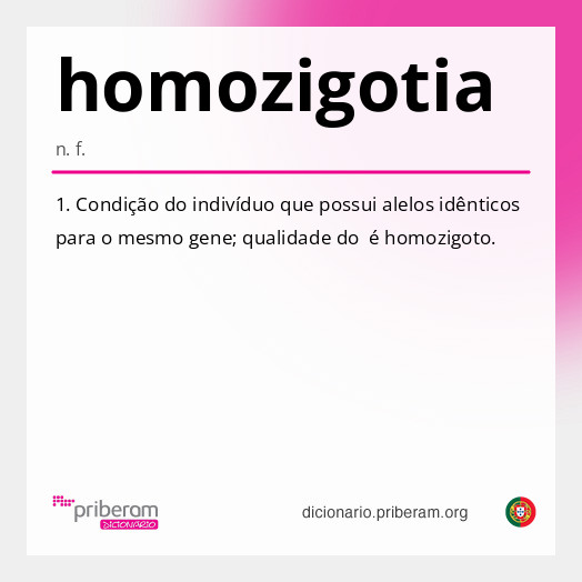 Significado de homozigotia