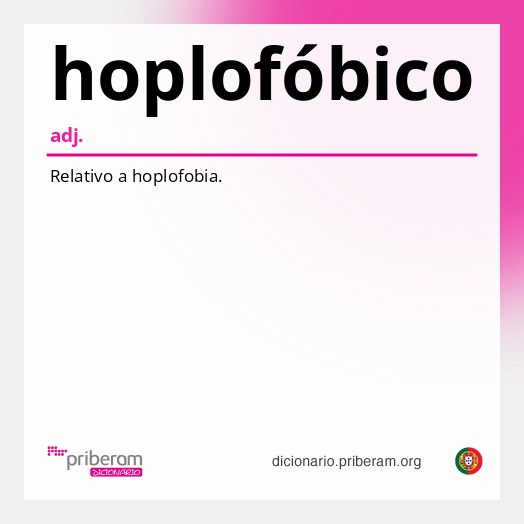 Significado de hoplofóbico