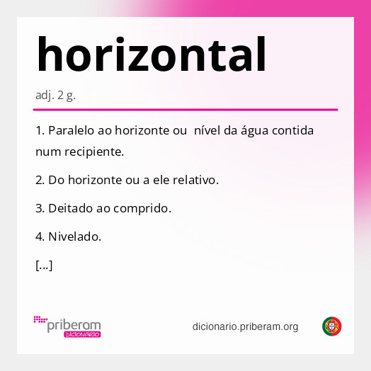 Significado de horizontal