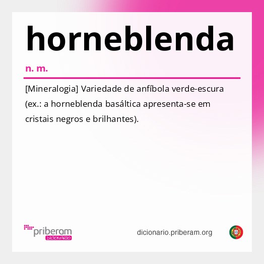Significado de horneblenda