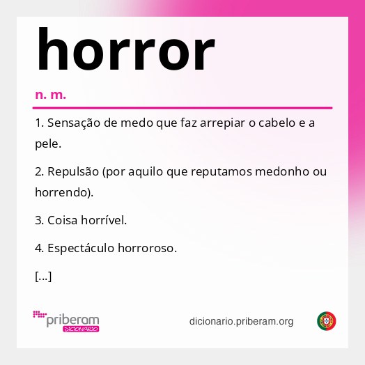 Significado de horror
