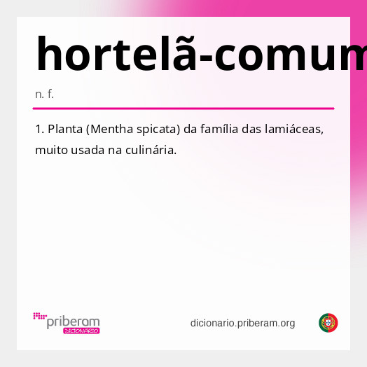 Significado de hortelã-comum