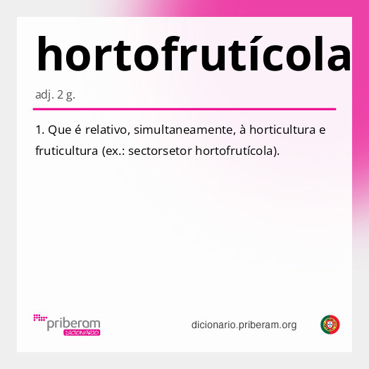 Significado de hortofrutícola