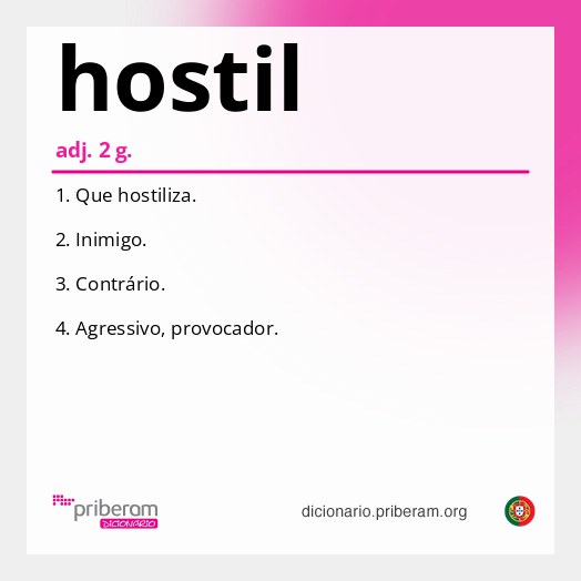 Significado de hostil