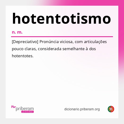 Significado de hotentotismo