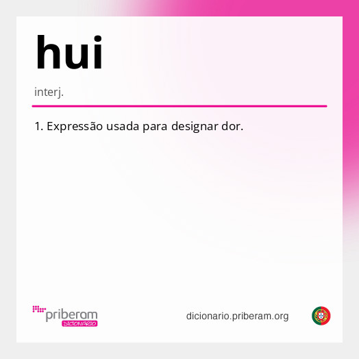 Significado de hui
