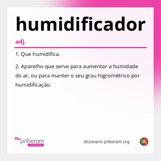 Significado de humidificador