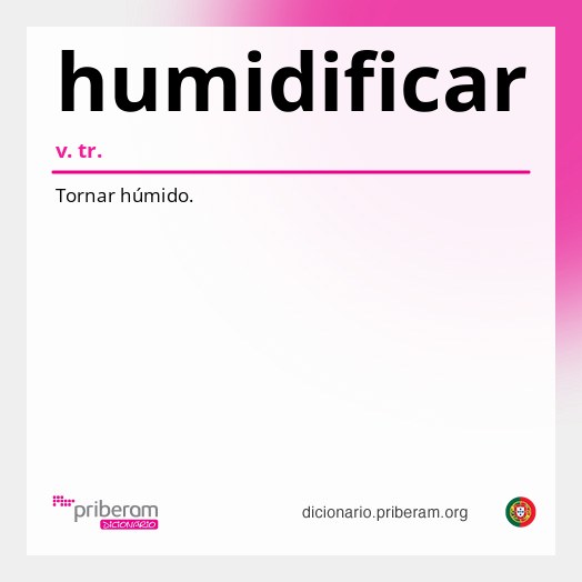 Significado de humidificar