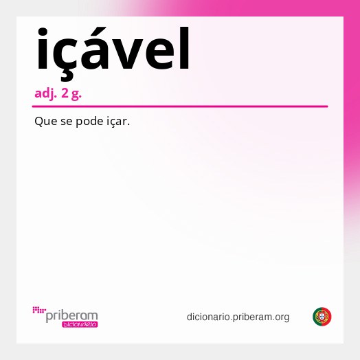 Significado de içável