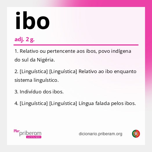 Significado de ibo
