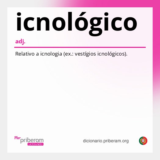 Significado de icnológico