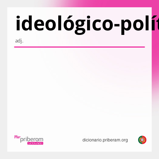 Significado de ideológico-político