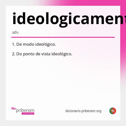 Significado de ideologicamente