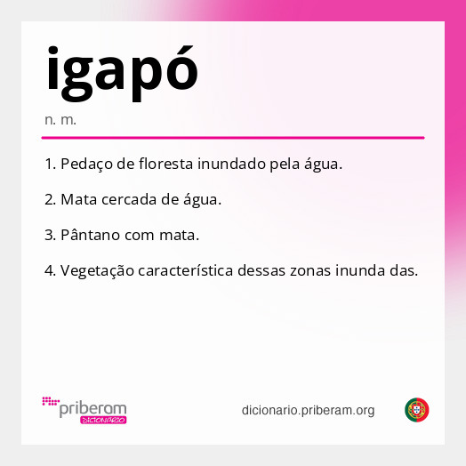 Significado de igapó
