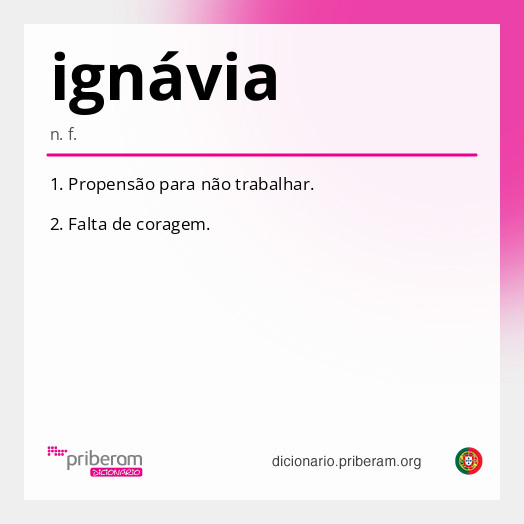 Significado de ignávia