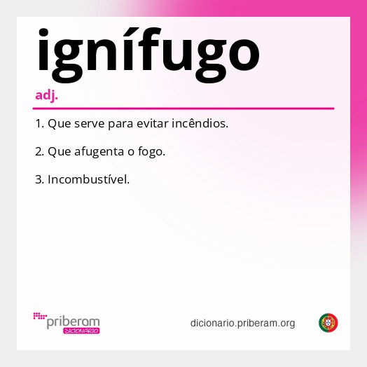 Significado de ignífugo