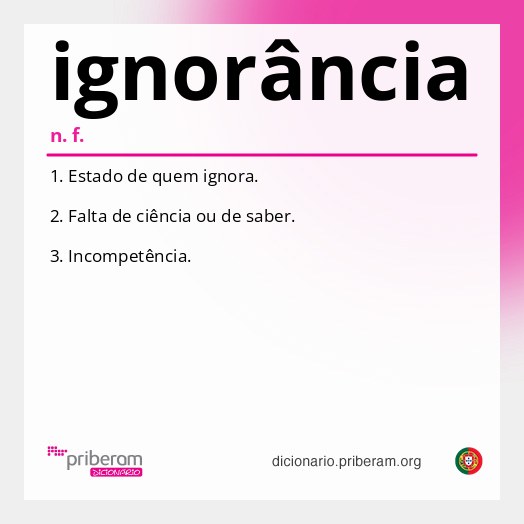 Significado de ignorância