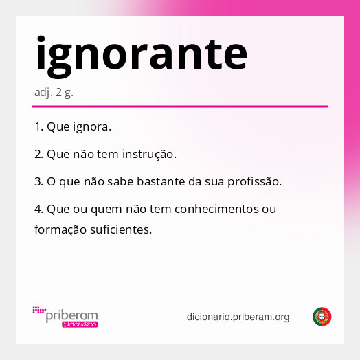 Significado de ignorante