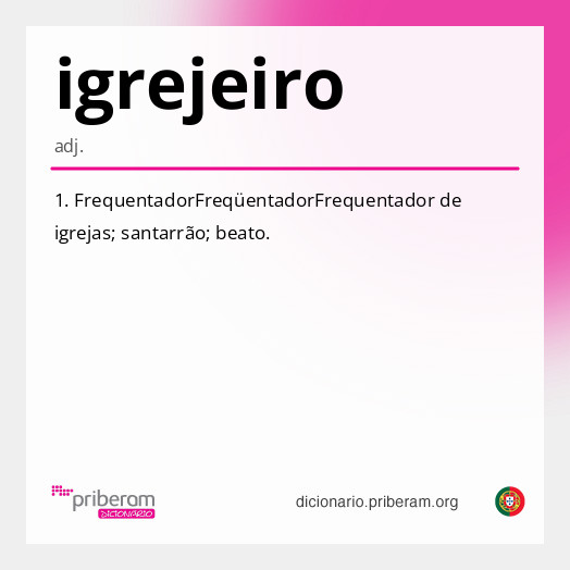Significado de igrejeiro