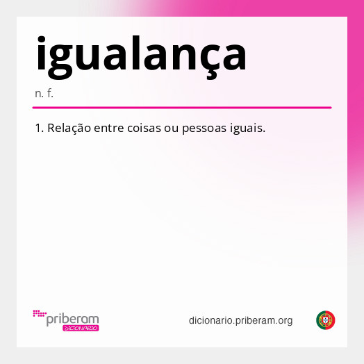 Significado de igualança