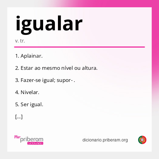 Significado de igualar