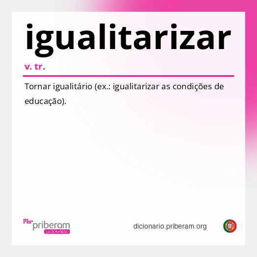 Significado de igualitarizar