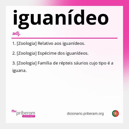 Significado de iguanídeo