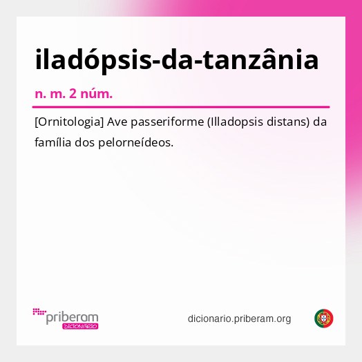 Significado de iladópsis-da-tanzânia