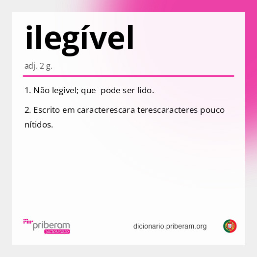 Significado de ilegível