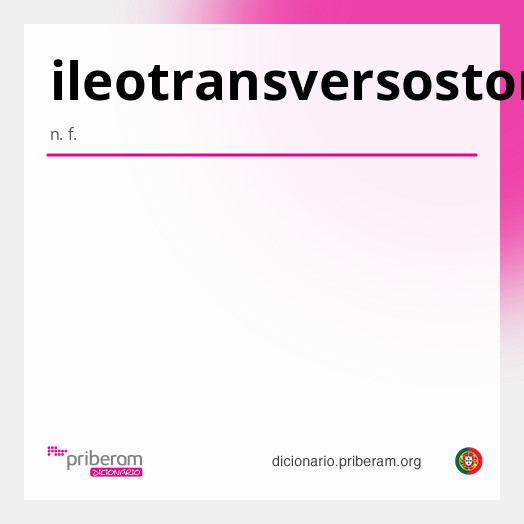 Significado de ileotransversostomia