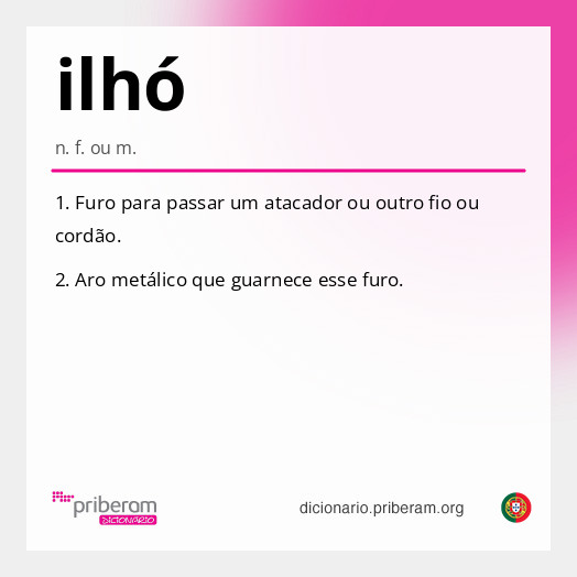 Significado de ilhó