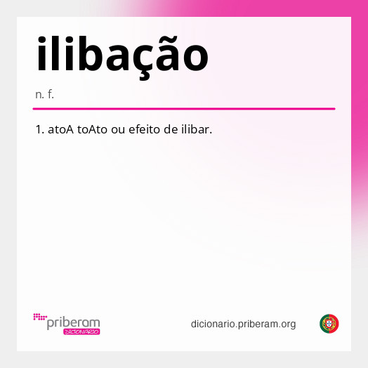 Significado de ilibação