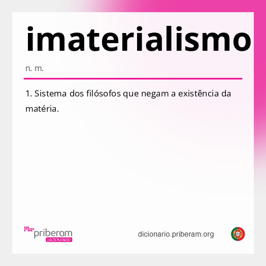 Significado de imaterialismo