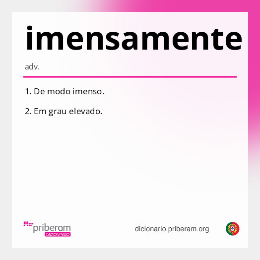 Significado de imensamente