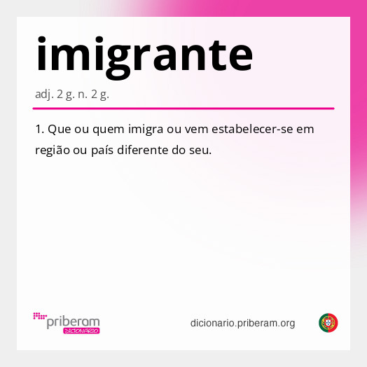 Significado de imigrante