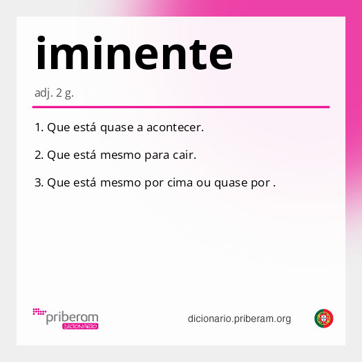 Significado de iminente