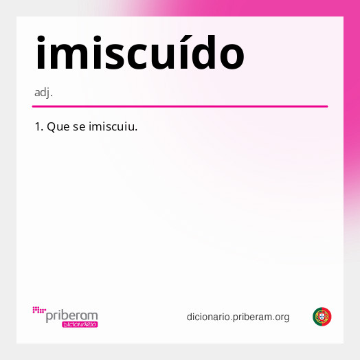 Significado de imiscuído