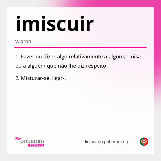 Significado de imiscuir