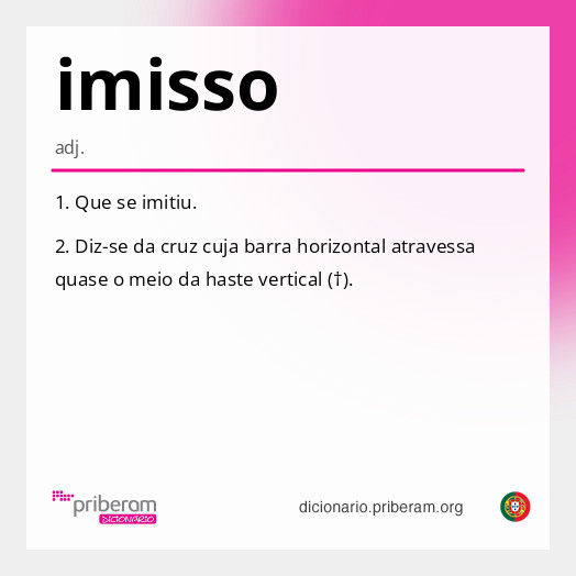 Significado de imisso