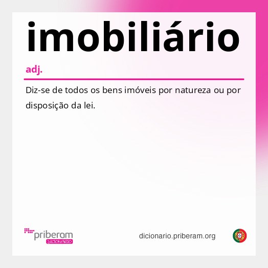 Significado de imobiliário