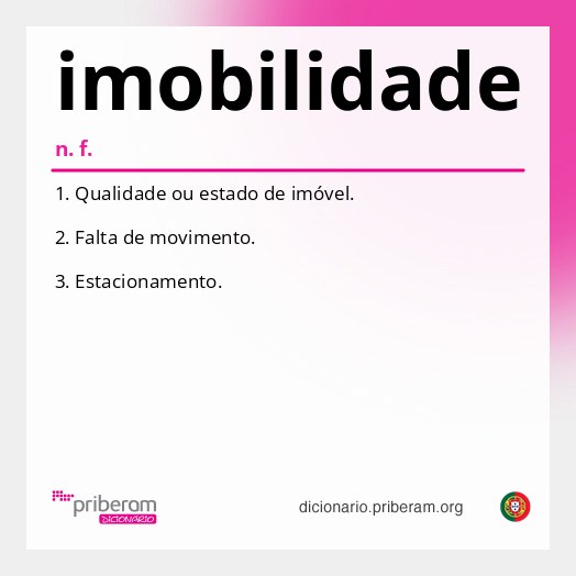 Significado de imobilidade