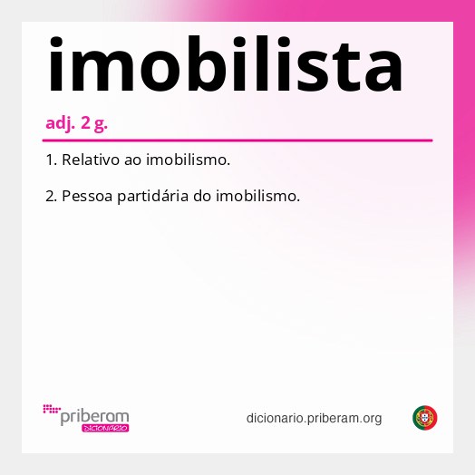 Significado de imobilista
