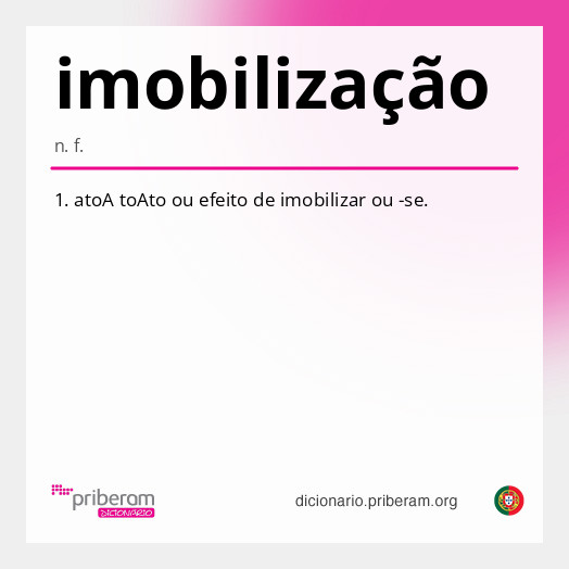 Significado de imobilização
