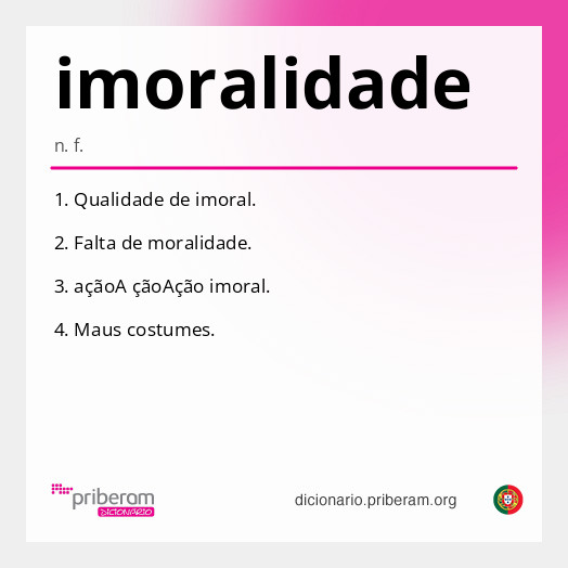 Significado de imoralidade