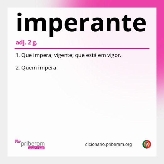 Significado de imperante
