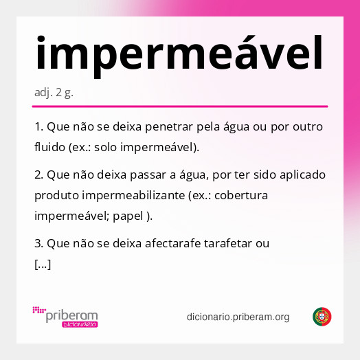 Significado de impermeável