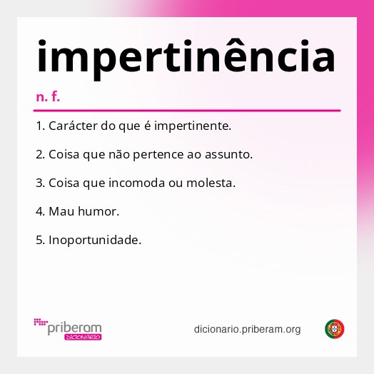 Significado de impertinência
