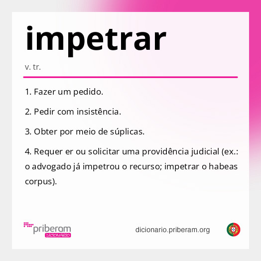 Significado de impetrar